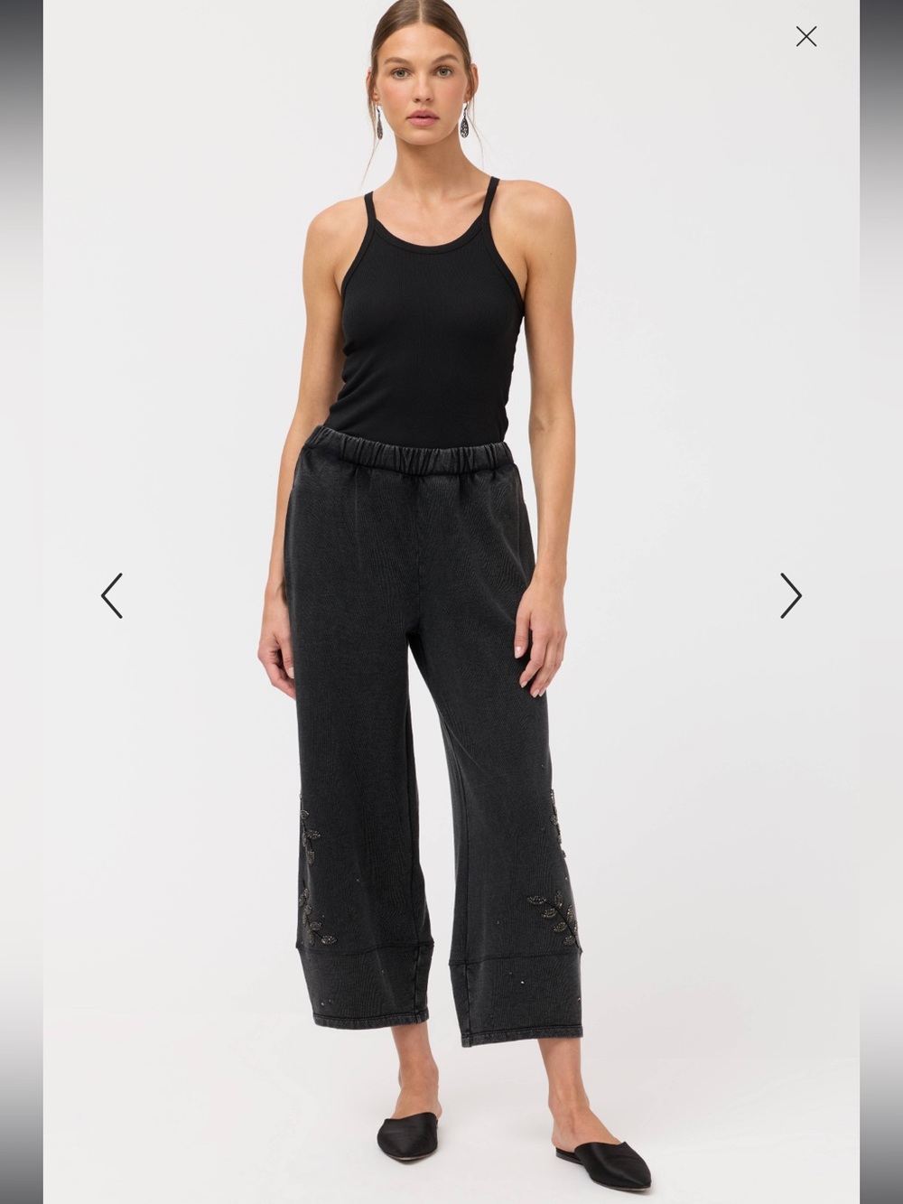 JOHNNY WAS French Terry Linen Barrel Pant Jewel NWT